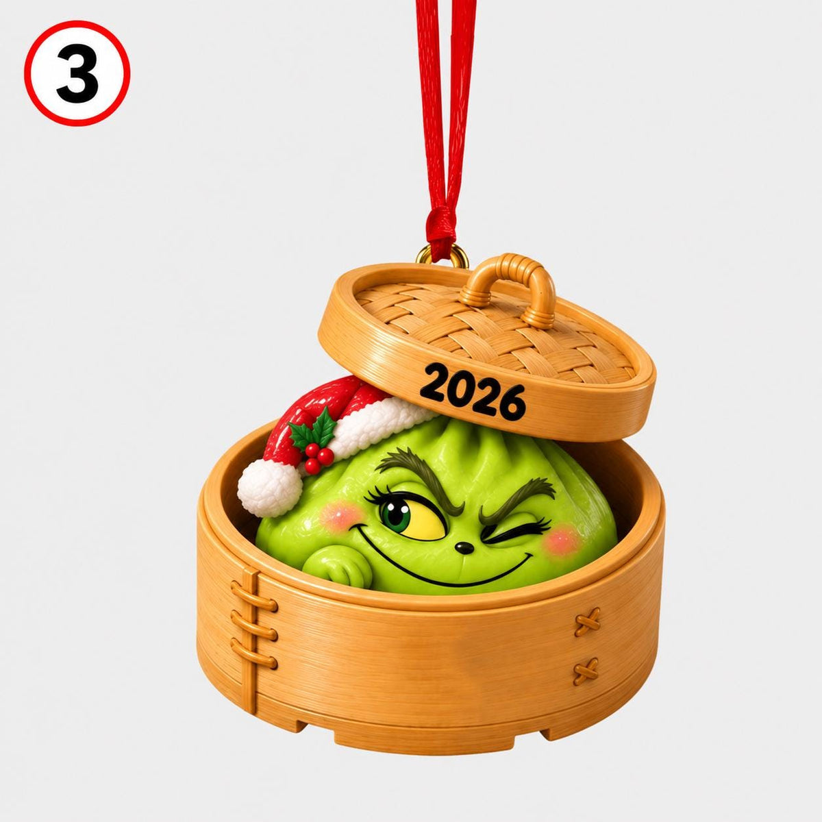 Personalized Grinch Dumpling Ornament | Custom Christmas Gift