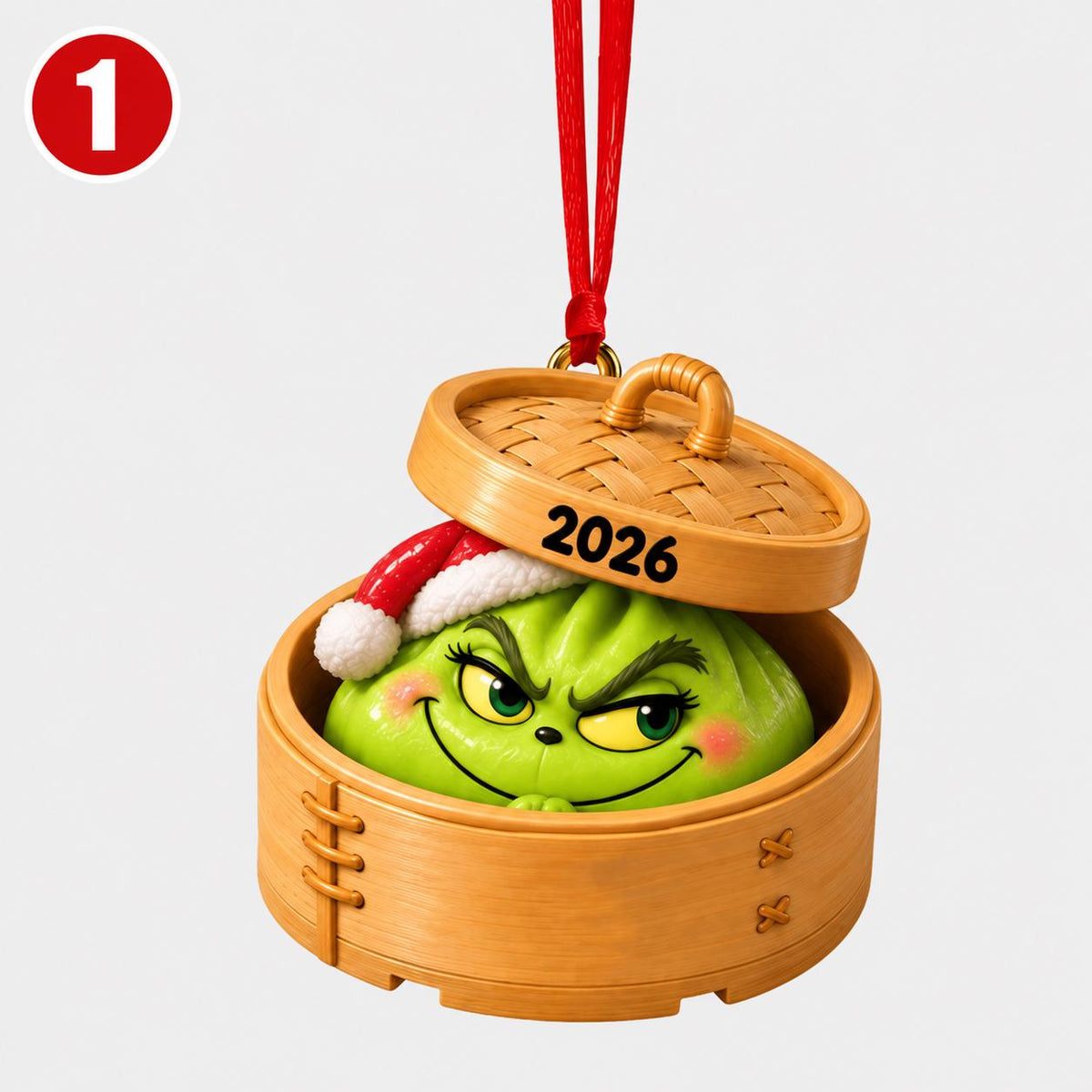 Personalized Grinch Dumpling Ornament | Custom Christmas Gift