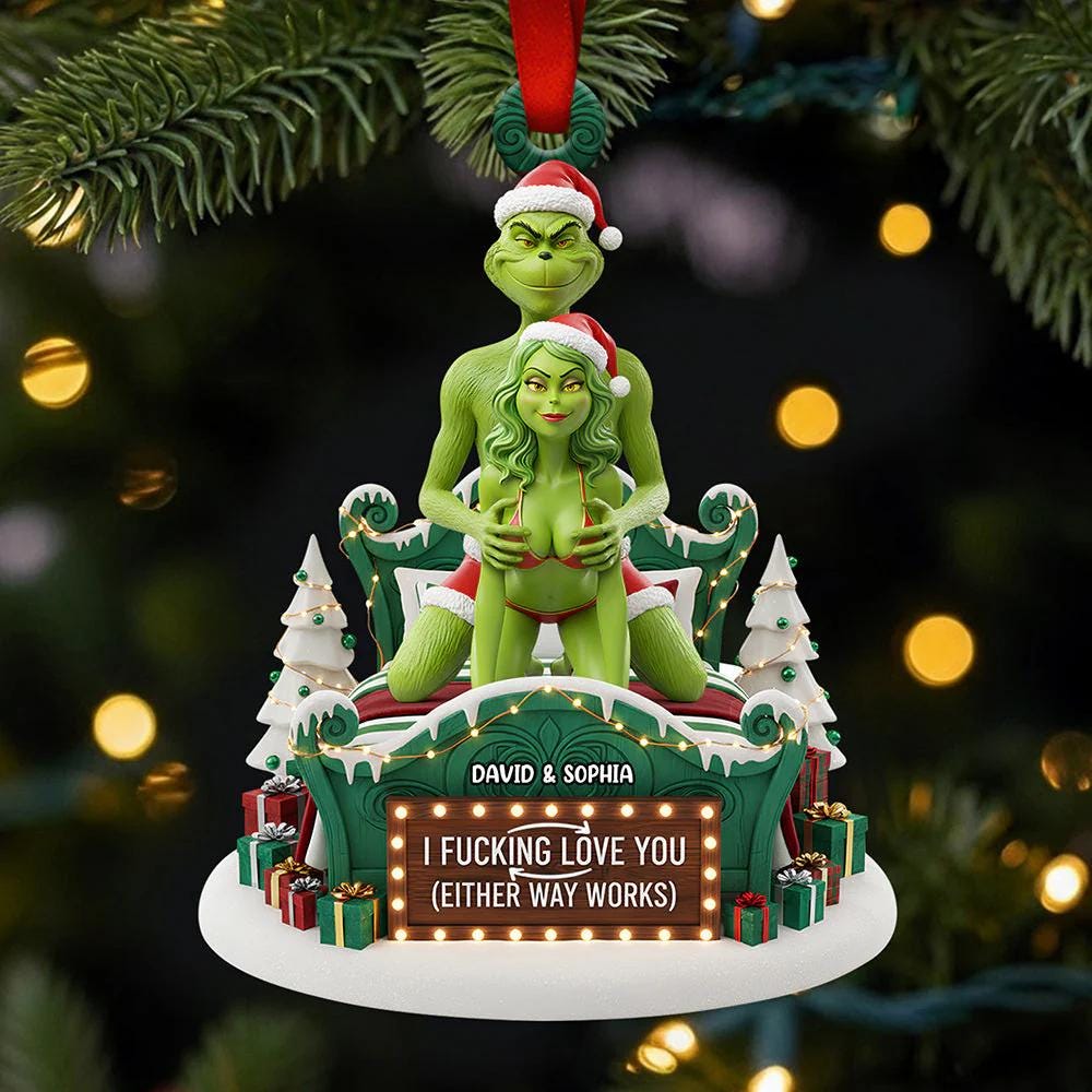 Funny Personalized Couple Christmas Ornament | Naughty Gift