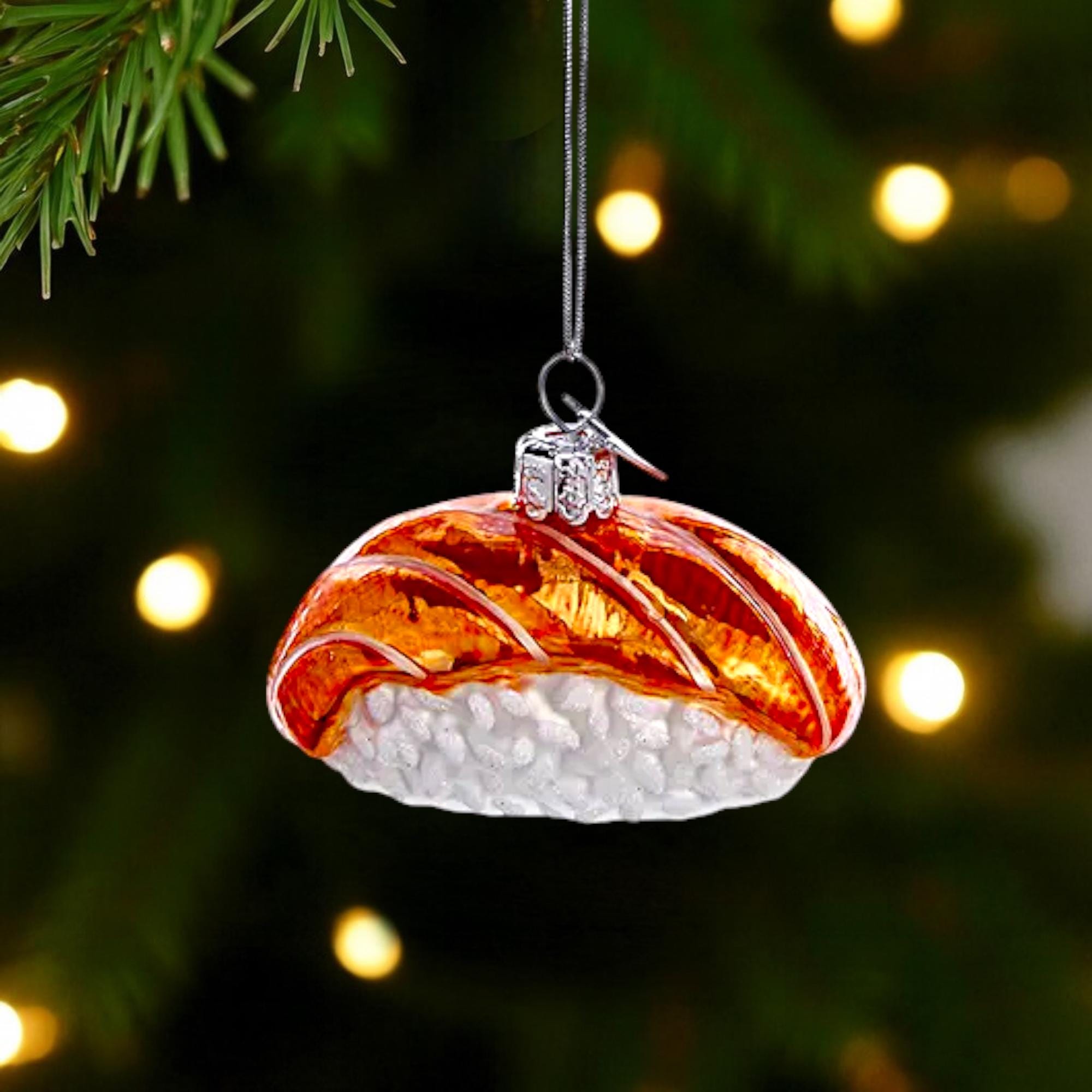 Acrylic Sushi Christmas Ornaments – Foodie Tree Decor, Set of 3