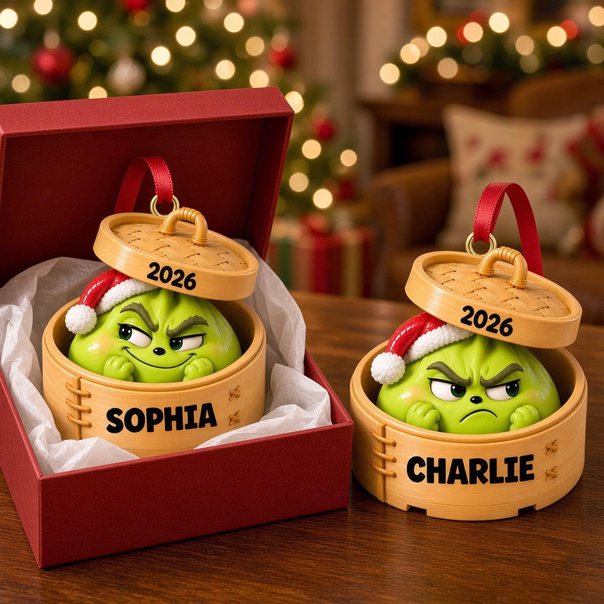 Personalized Grinch Dumpling Ornament | Custom Christmas Gift