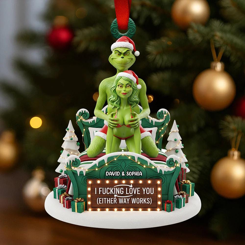 Funny Personalized Couple Christmas Ornament | Naughty Gift