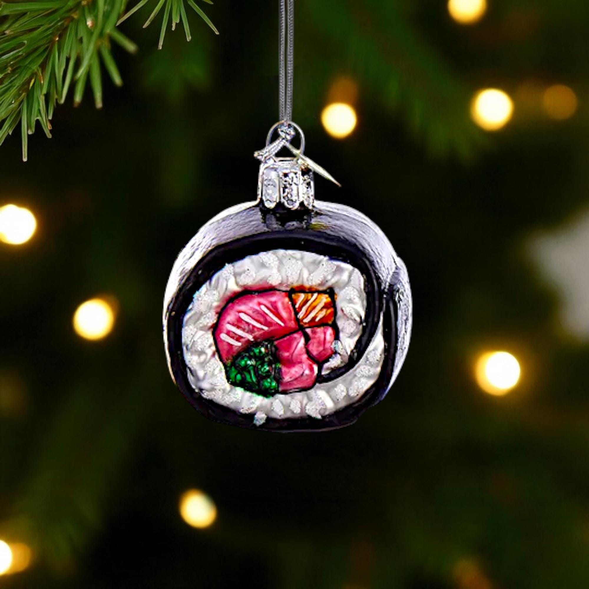 Acrylic Sushi Christmas Ornaments – Foodie Tree Decor, Set of 3