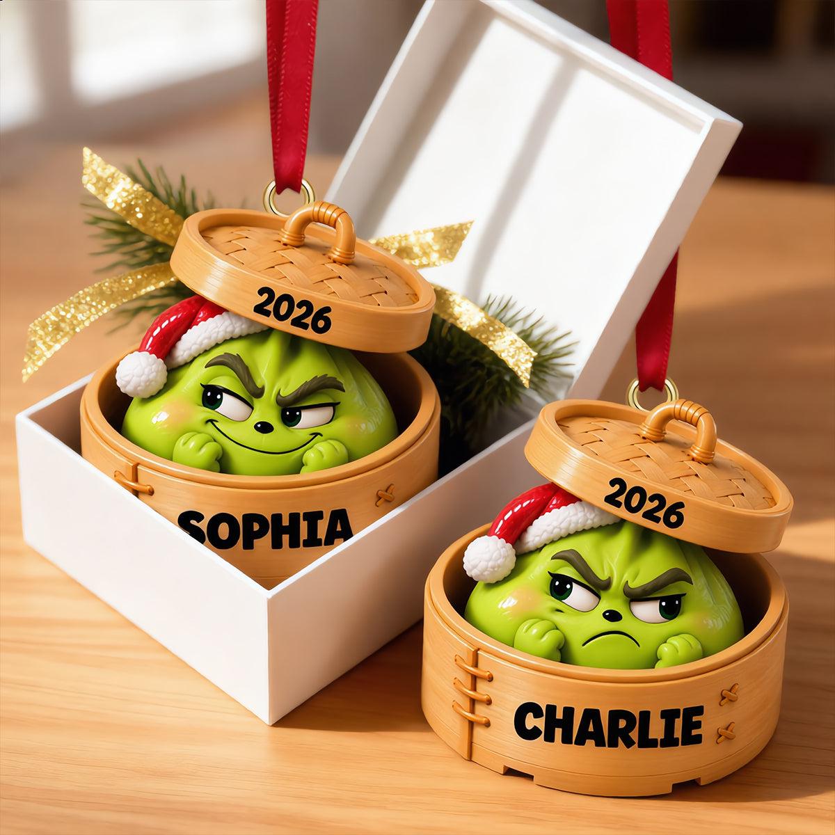Personalized Grinch Dumpling Ornament | Custom Christmas Gift