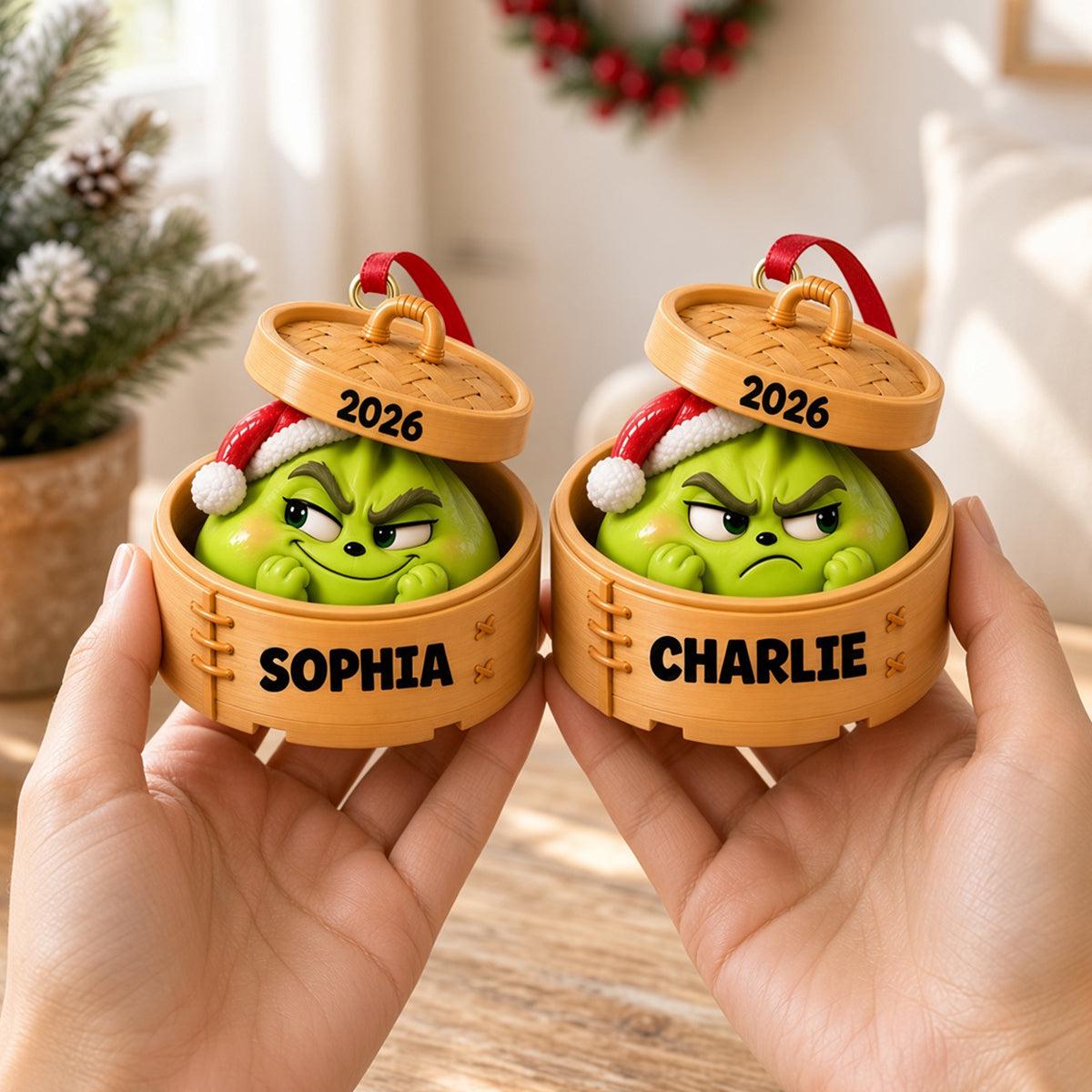 Personalized Grinch Dumpling Ornament | Custom Christmas Gift