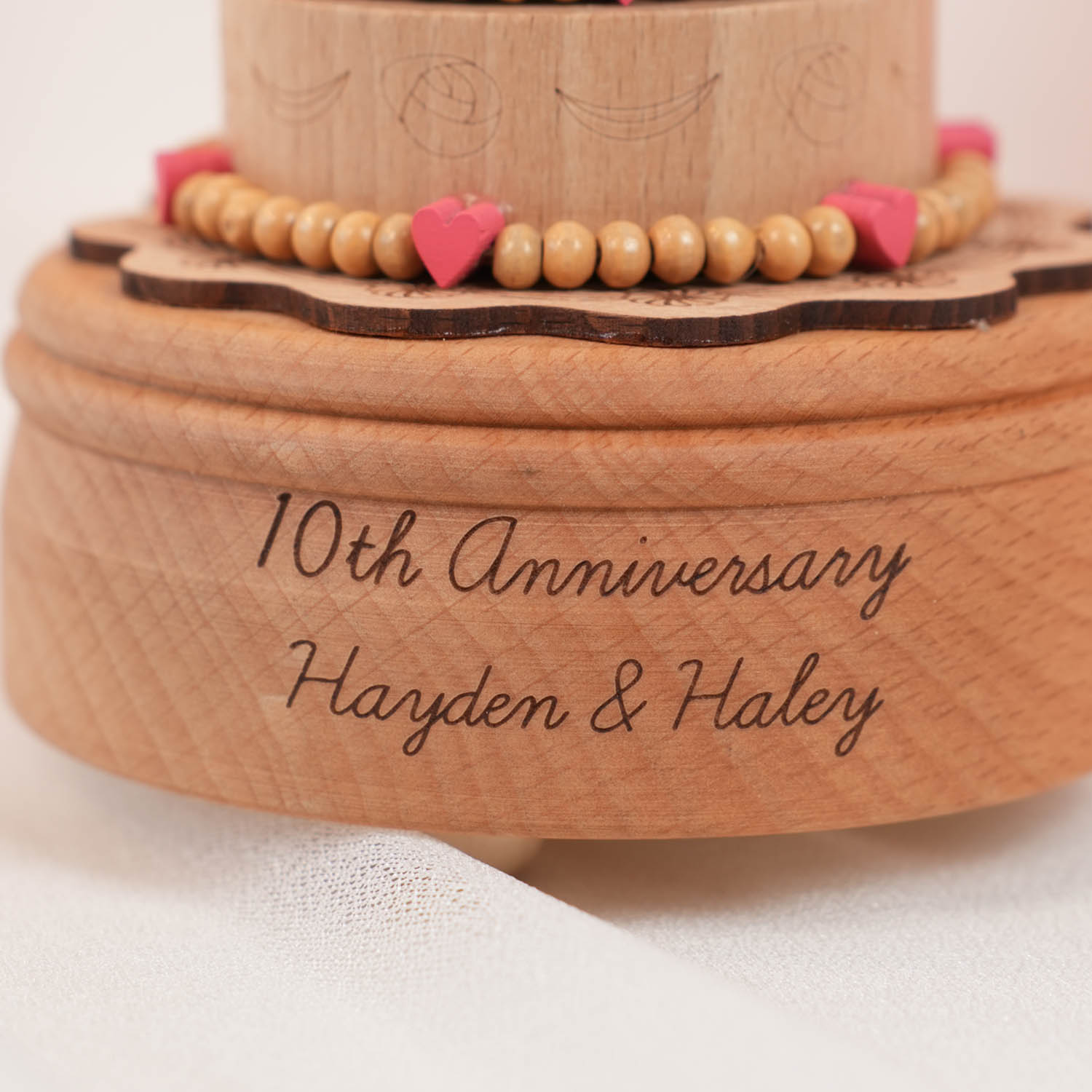 Couple Music Box, Anniversary Music Box, Custom Name Engraved