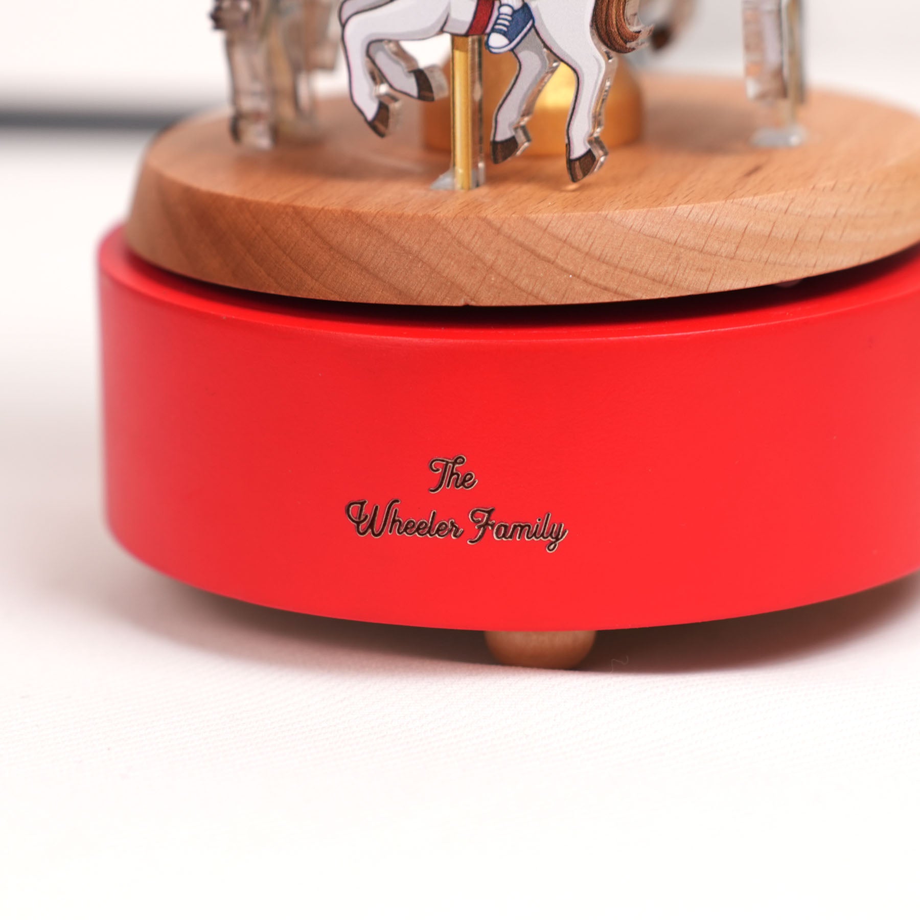 Custom Portrait Carousel Music Box Ornament Family Member Gift For Family