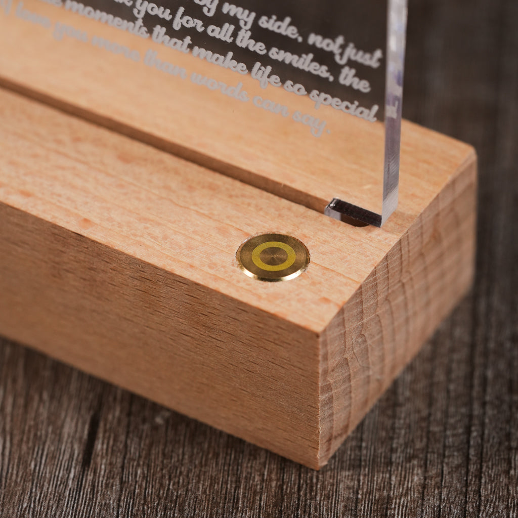 Personalized LED Light with Your Chosen Year Number and Couple Photos