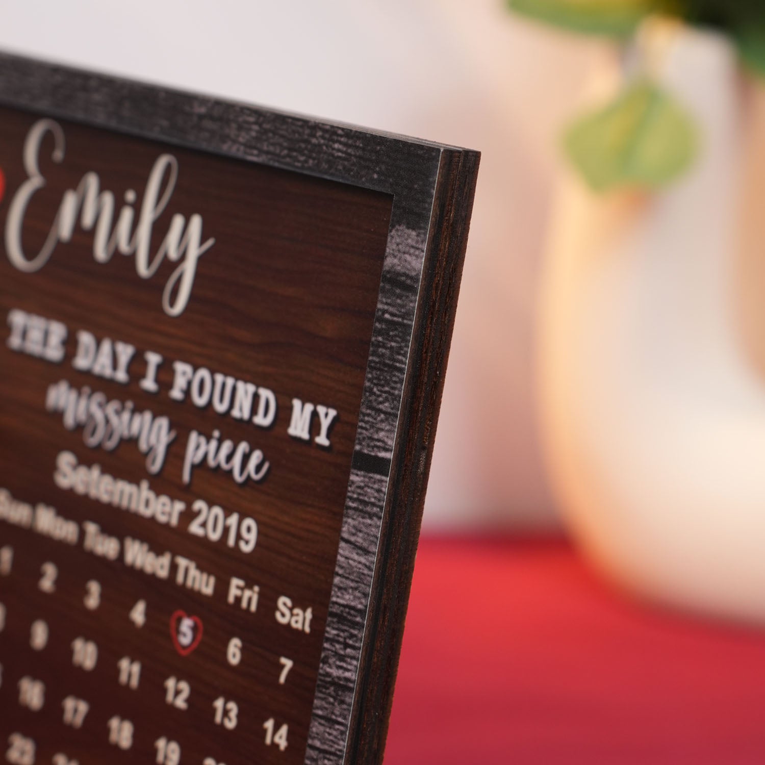 Personalized Couple Puzzle Heart Wooden Sign, I Found My Missing Piece, Love Sign Decor, Valentine Anniversary Gift For Girlfriend Wife