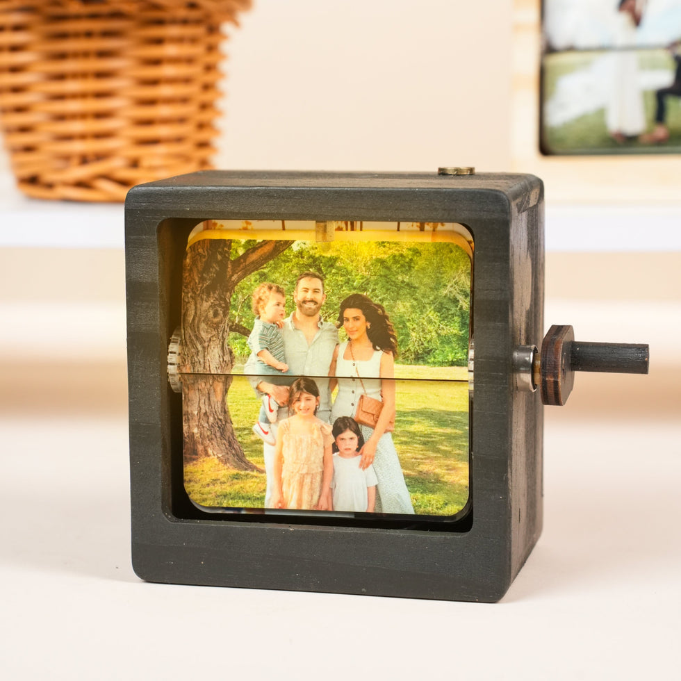 Personalized Flip Photo Box – Capture Moments, Forever – SOWOOD