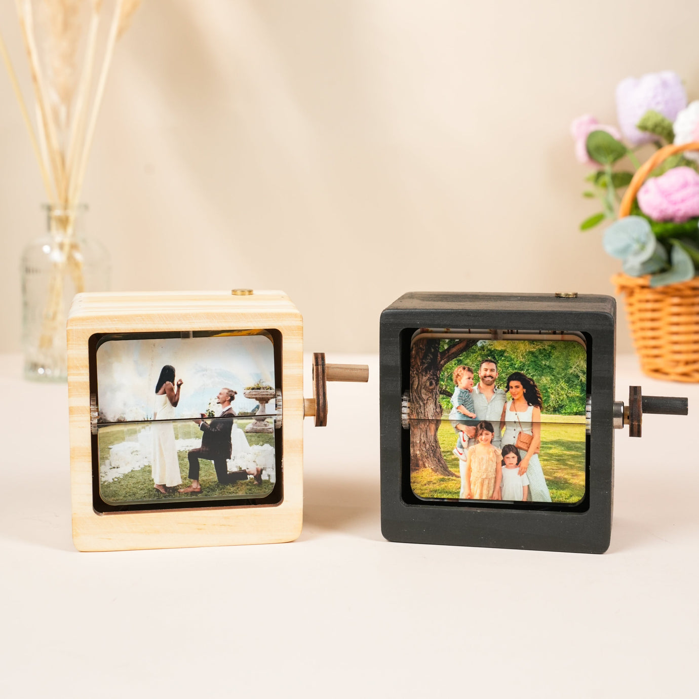 Personalized Flip Photo Box – Capture Moments, Forever – SOWOOD