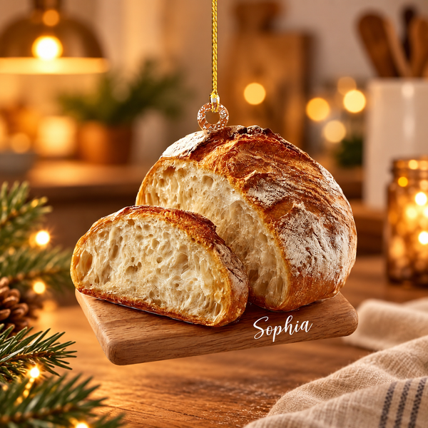 Personalized Sourdough Starter Jar Christmas Ornament, Sourdough Bread Ornament, Sourdough Ornament Gift, Baking Lovers Gift,Sourdough Lover