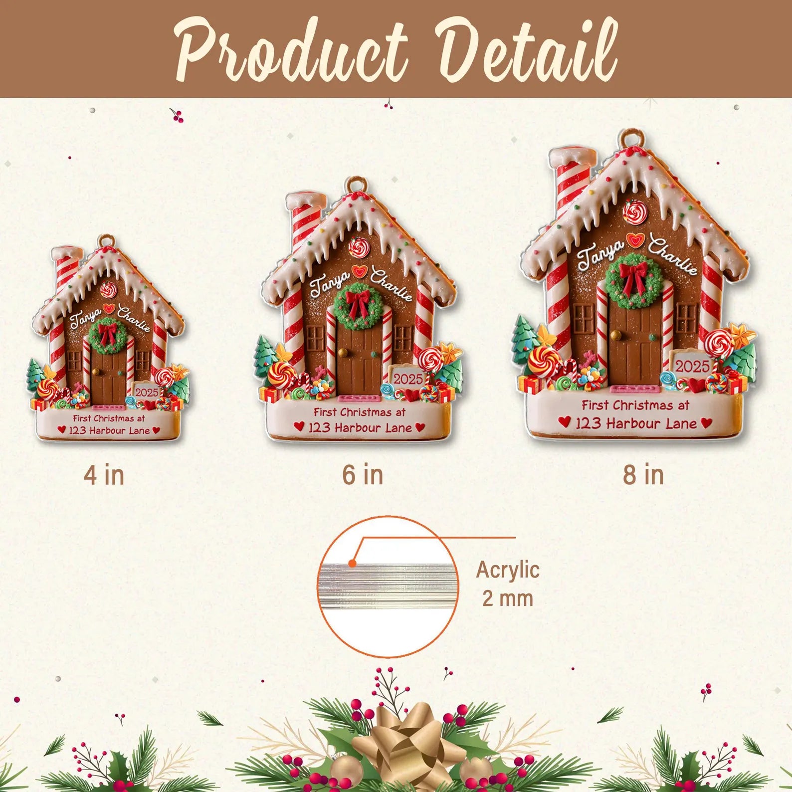 First Christmas in Our New Home Ornament, New Home Gingerbread Acrylic Ornament