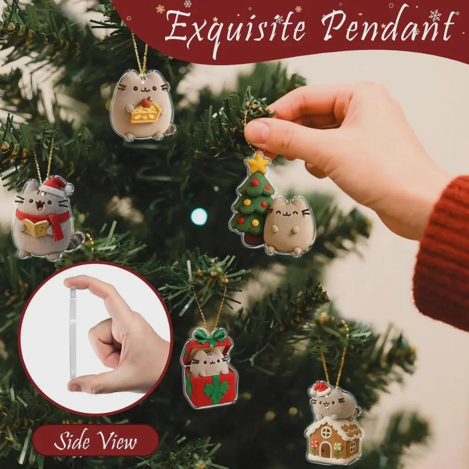 2025 Advent Calendar: 24Pcs Funny Acrylic Ornaments,Christmas Countdown Gift