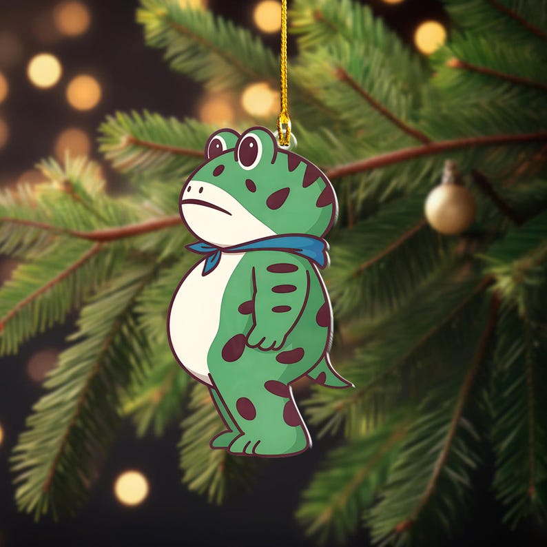 Portland Frog Ornament, Political Ornament, Freedom Frog, Funny Liberal, Pro-democrat Gift, Anti Maga Ornament, Frog Meme Ornament