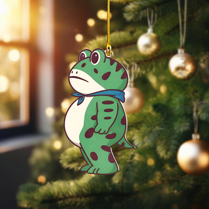 Portland Frog Ornament, Political Ornament, Freedom Frog, Funny Liberal, Pro-democrat Gift, Anti Maga Ornament, Frog Meme Ornament