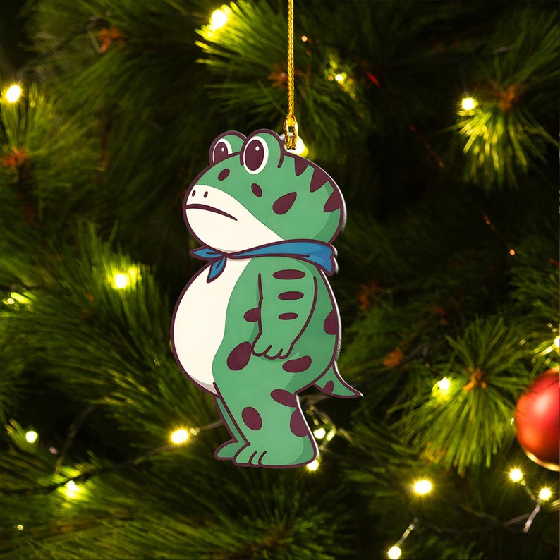 Portland Frog Ornament, Political Ornament, Freedom Frog, Funny Liberal, Pro-democrat Gift, Anti Maga Ornament, Frog Meme Ornament