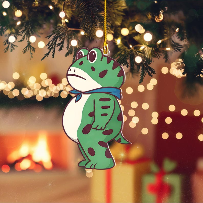 Portland Frog Ornament, Political Ornament, Freedom Frog, Funny Liberal, Pro-democrat Gift, Anti Maga Ornament, Frog Meme Ornament
